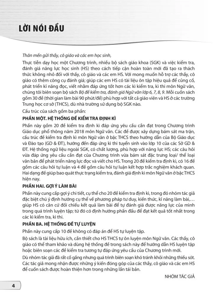 BỘ ĐỀ KIỂM TRA, ĐÁNH GIÁ NGỮ VĂN LỚP 6 (Theo chương trình GDPT 2018)